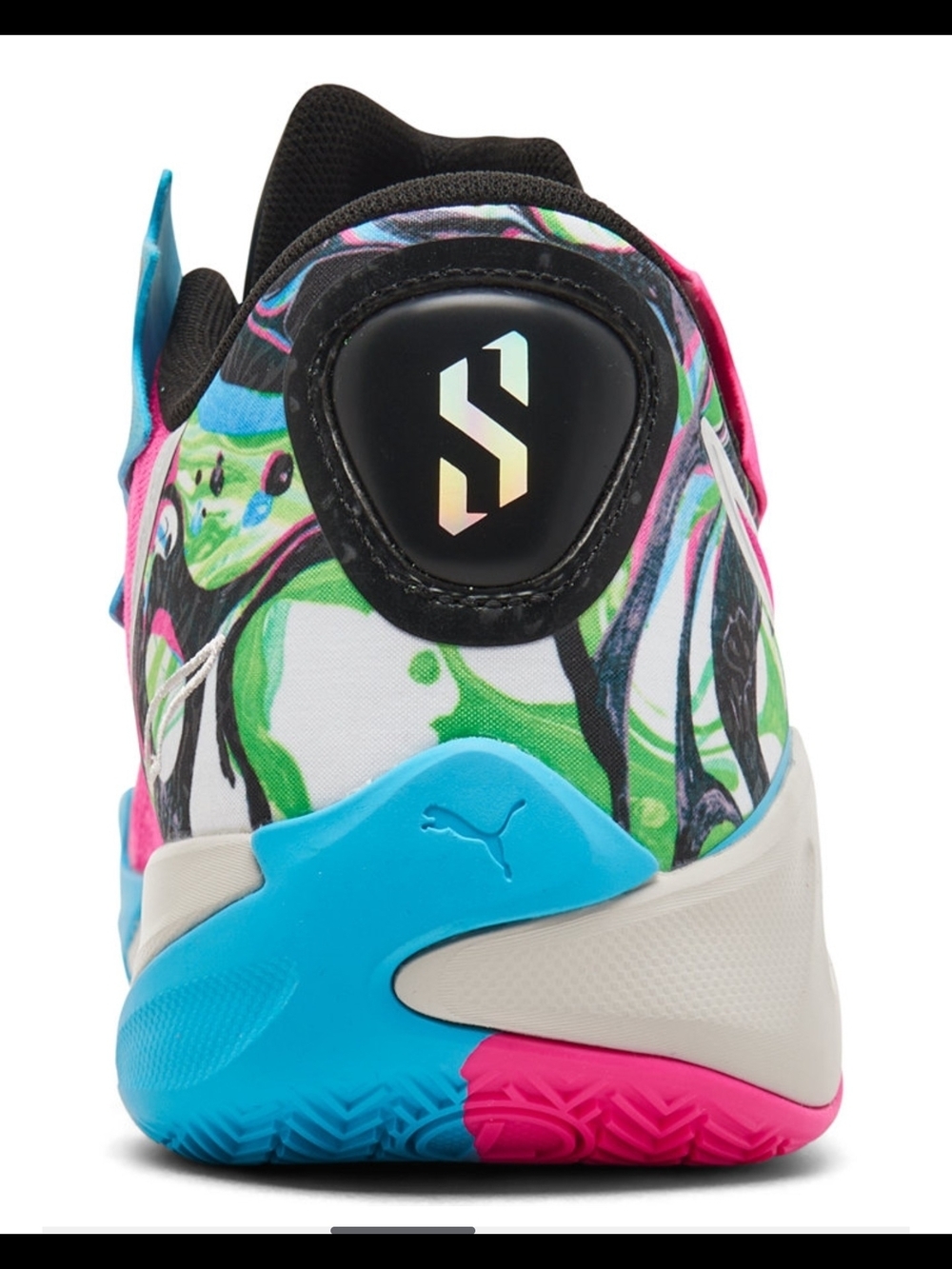 Puma Men’s Multicolor Zeros Sneakers — Pink, Blue, Green, White, Black - Picture 2 of 7